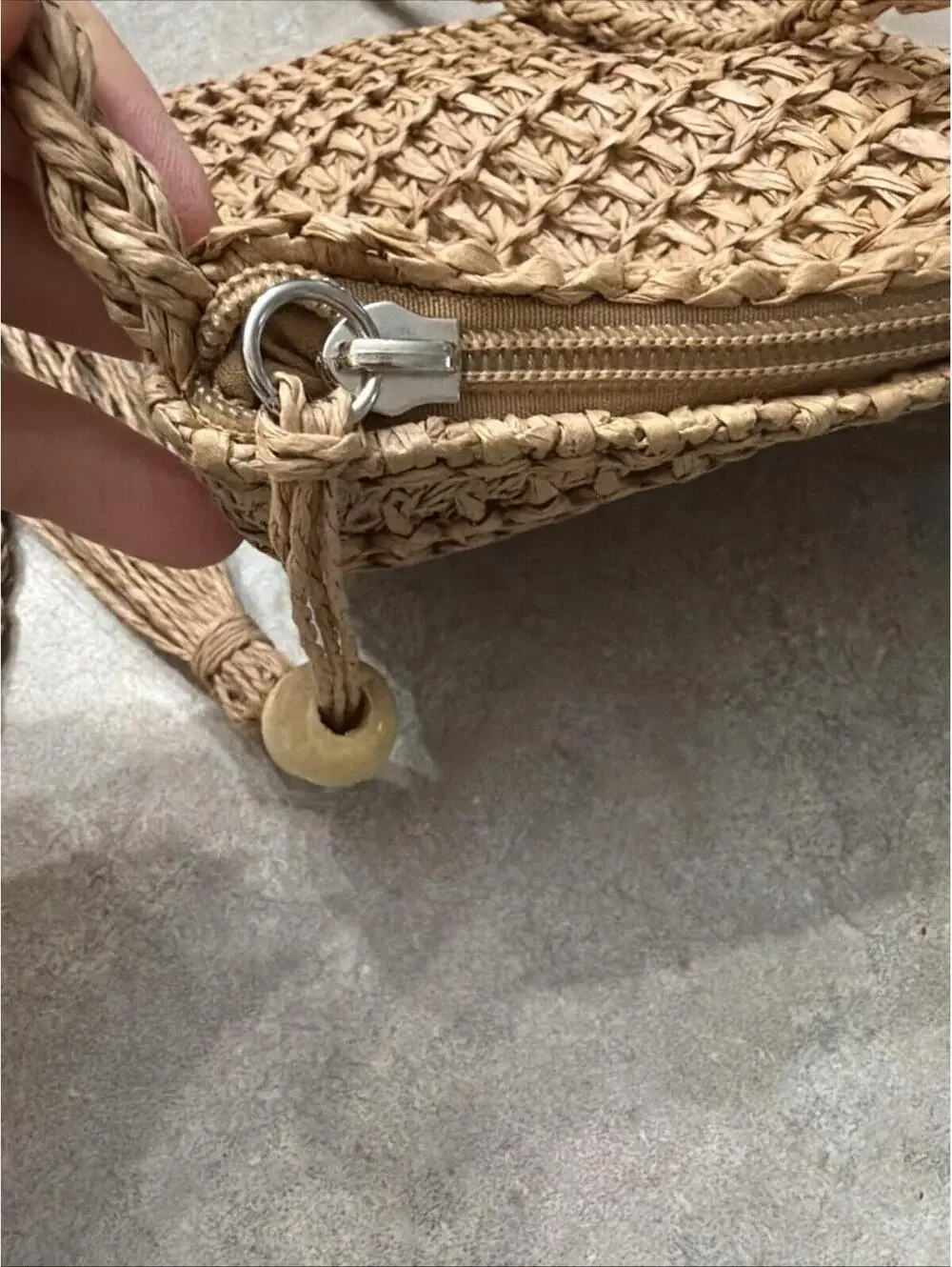 KissSea Grass Straw Purse Crossbody Bag Coastal Sustainable Boho Beachy New - Picture 6 of 8